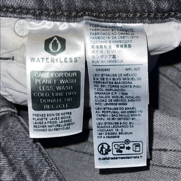 Levi's Ribcage Straight Ankle Jeans Charcoal Size 16W - Picture 16 of 16